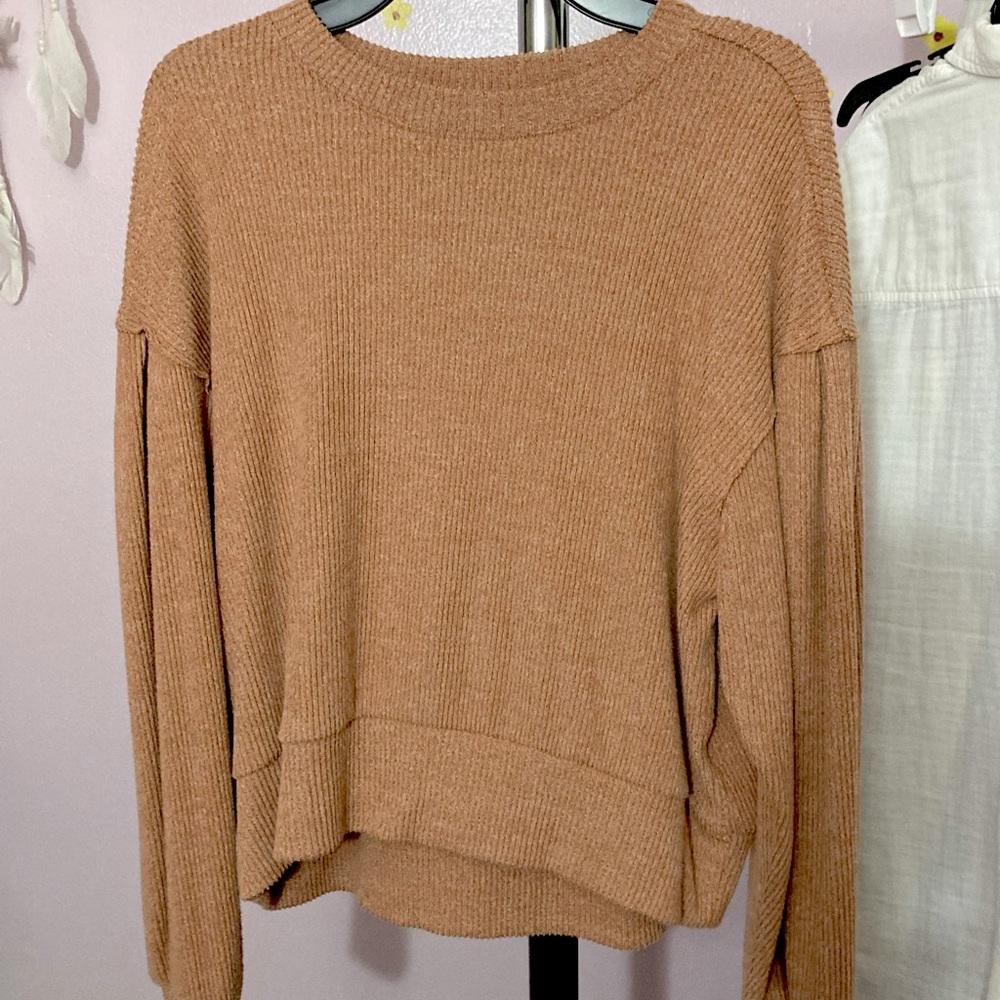 SO long sleeve orange sweater